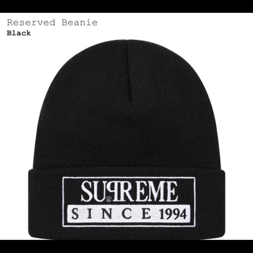 Brand new Supreme reserved beanie black